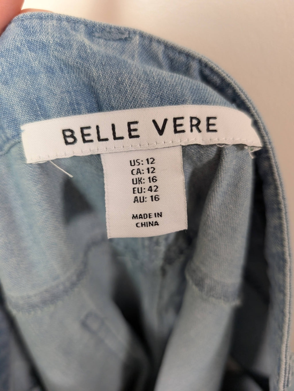 NWT Belle Vere denim skirt - 16