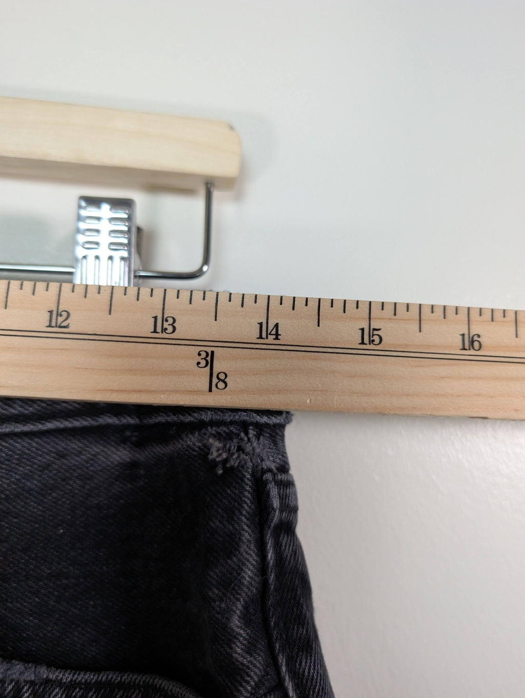 Abercrombie & Fitch black denim shorts - 27