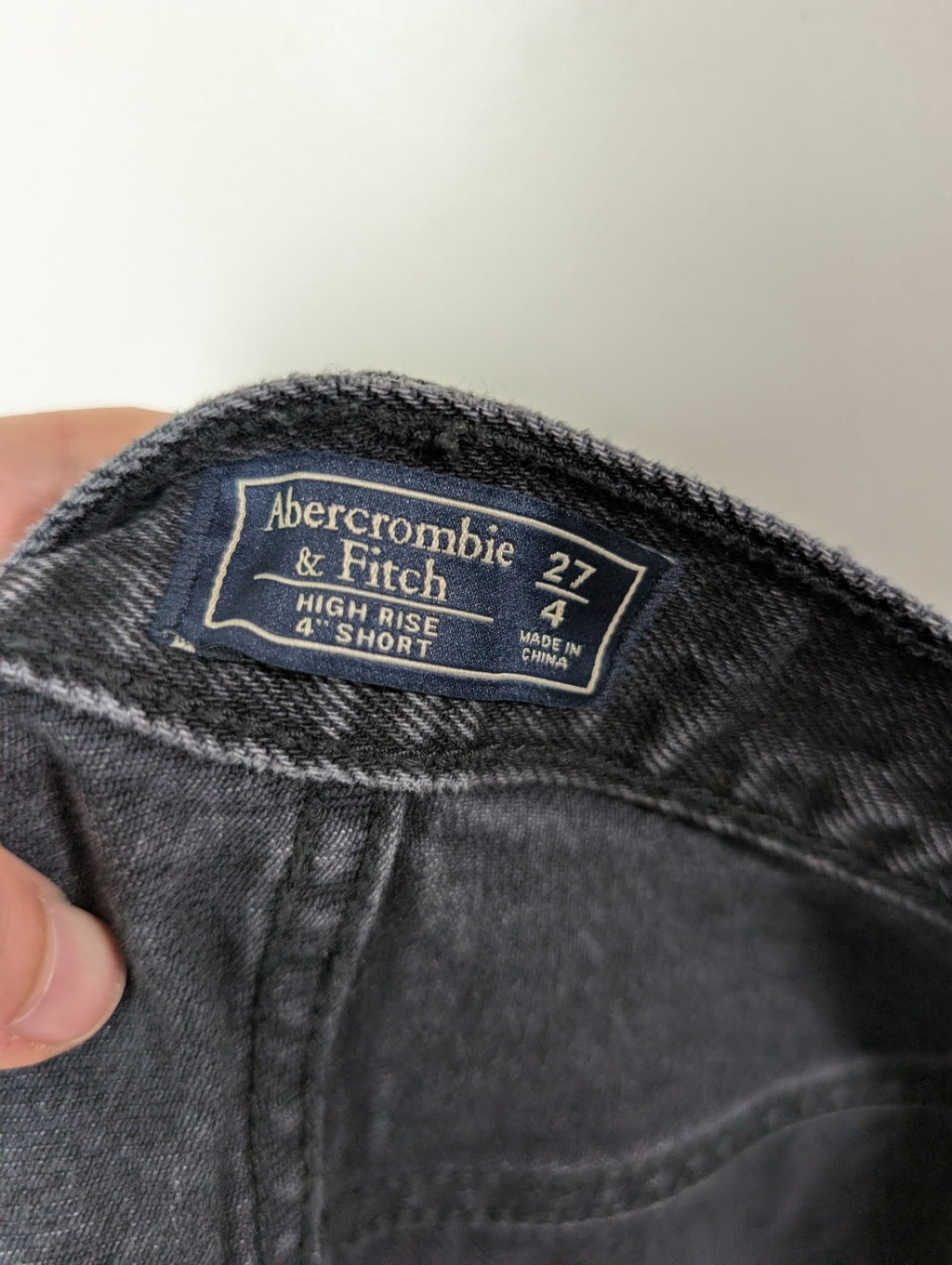 Abercrombie & Fitch black denim shorts - 27