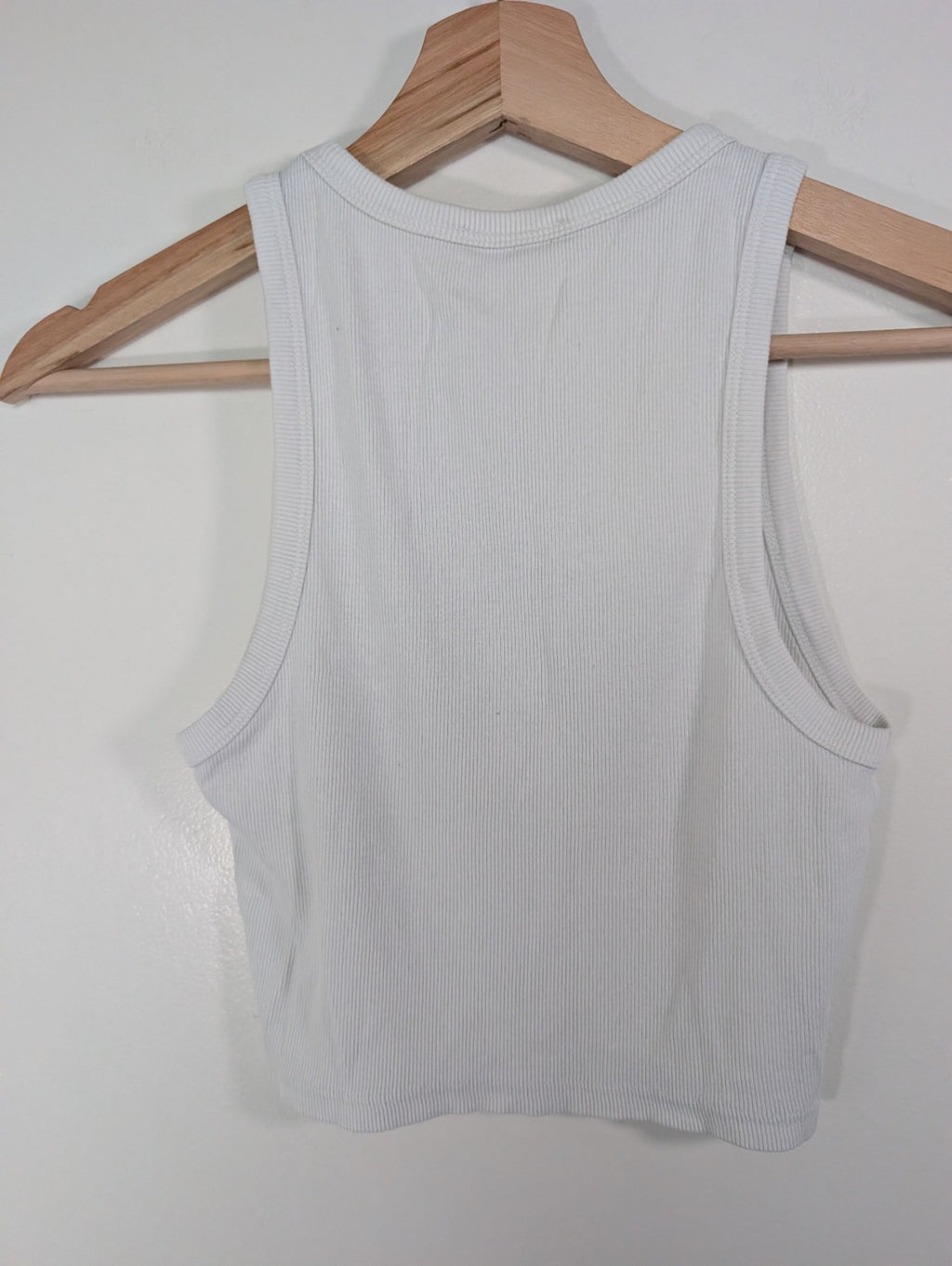 Zara white ribbed tank - L
