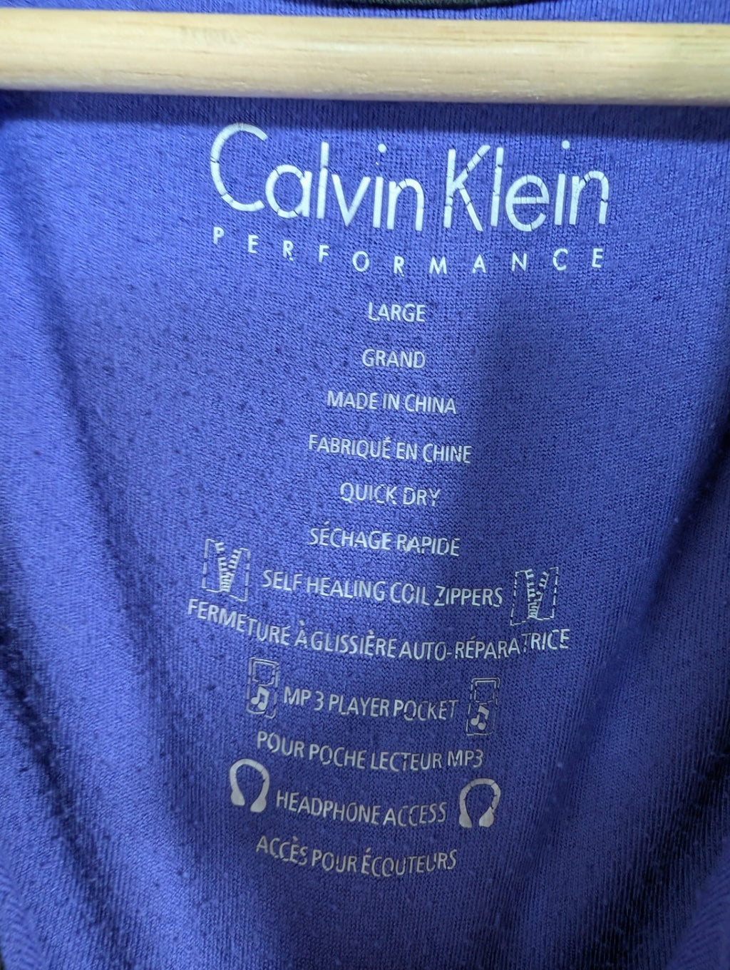 Calvin Klein purple fleece - L