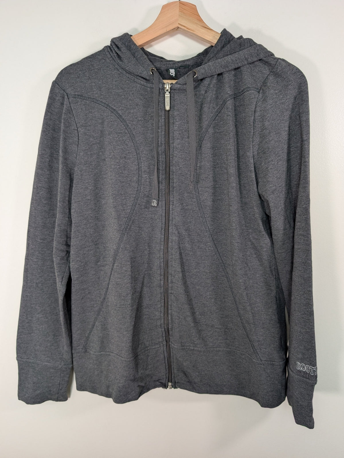 Roots grey zip hoodie - L