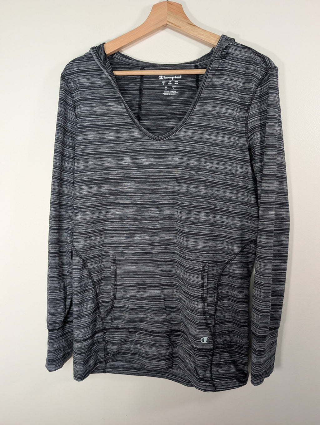 Champion striped pullover - L
