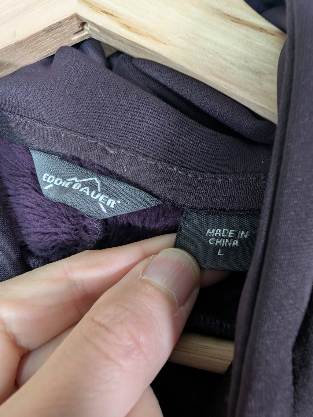 Eddie Bauer purple zip - L