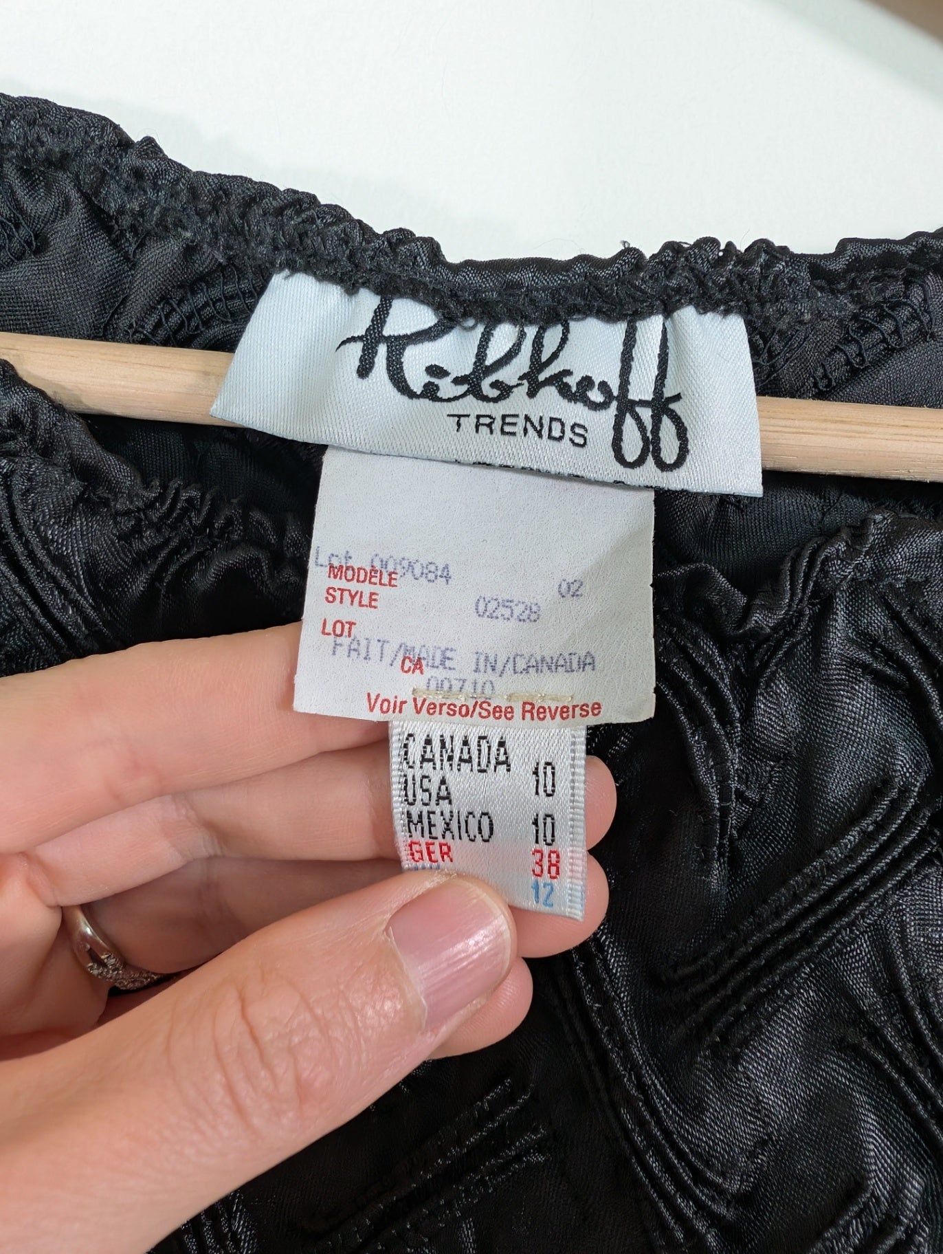 Joseph Ribkoff black textured blouse - 10
