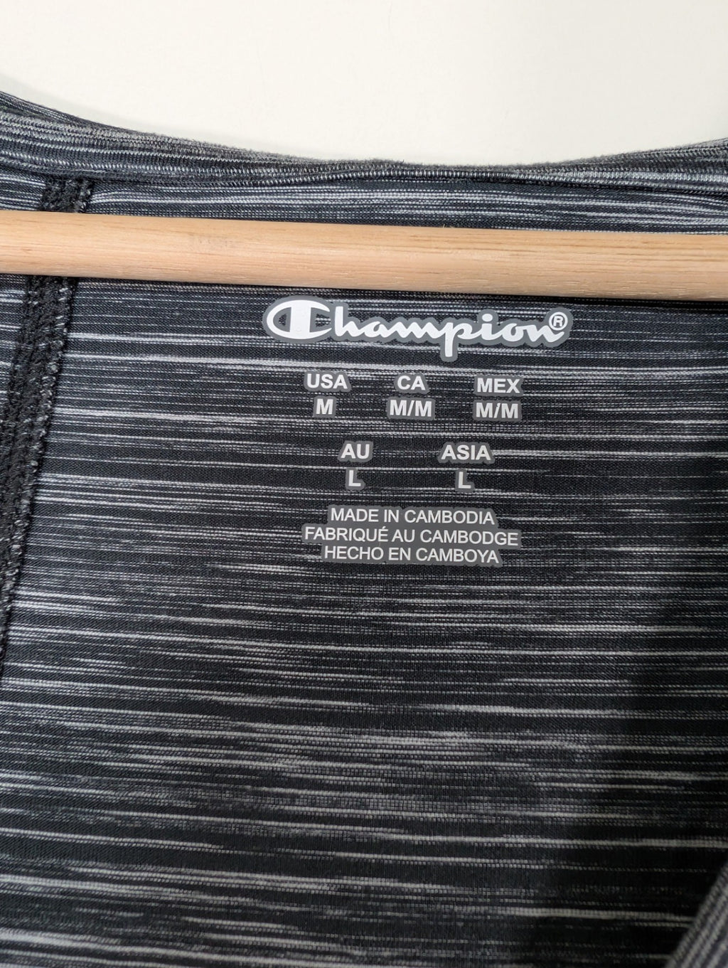 Champion striped pullover - L