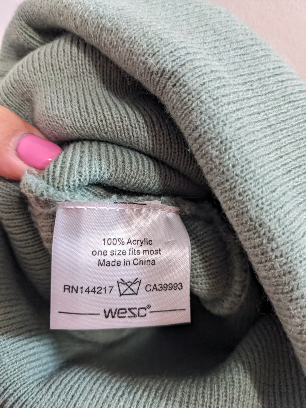 WESC teal toque - One Size