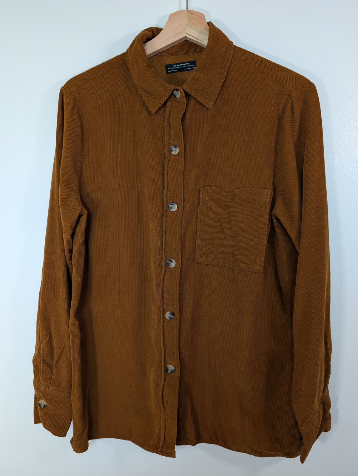 Zara Woman brown button up - M