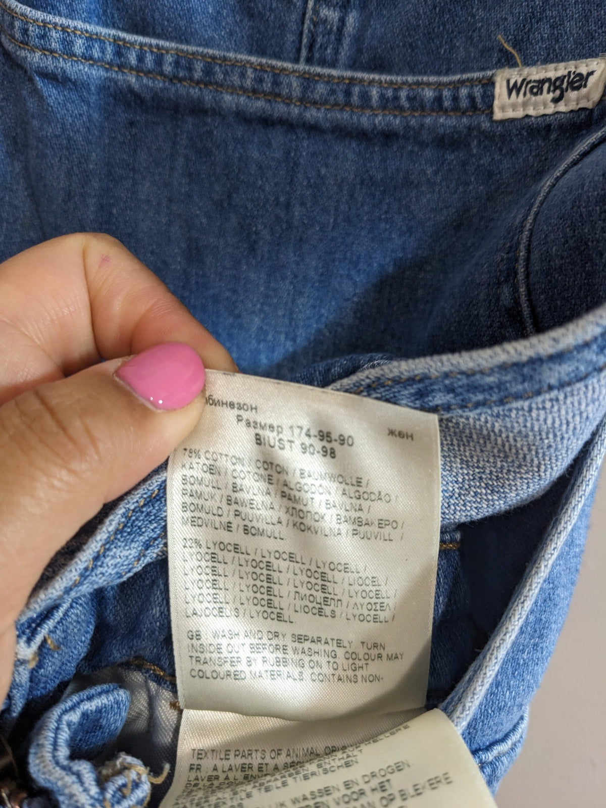 Wrangler Denim Short Overalls - M