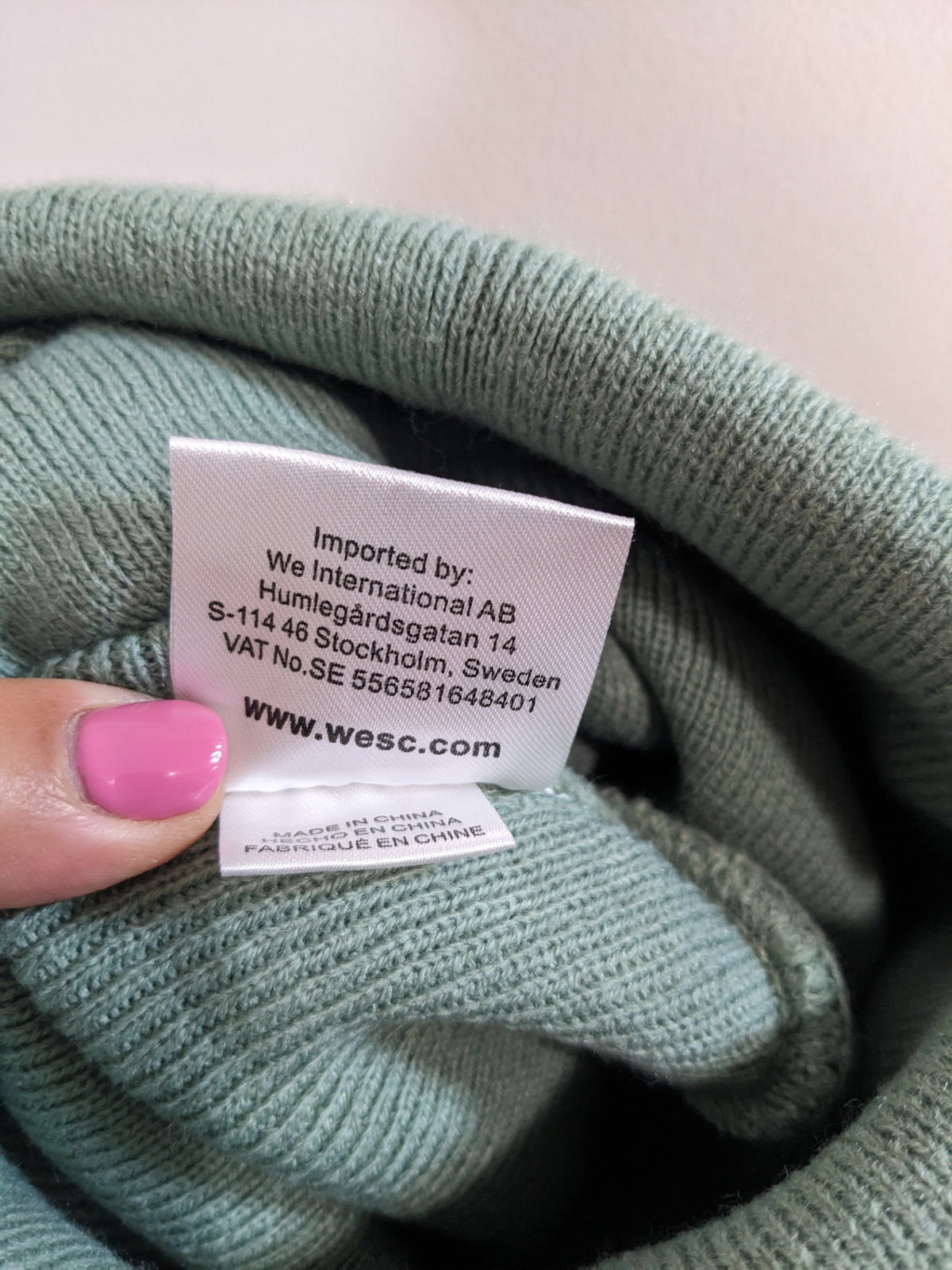 WESC teal toque - One Size