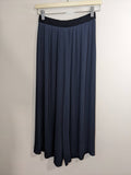 ZARA BASIC Wide Leg Navy Pants - S