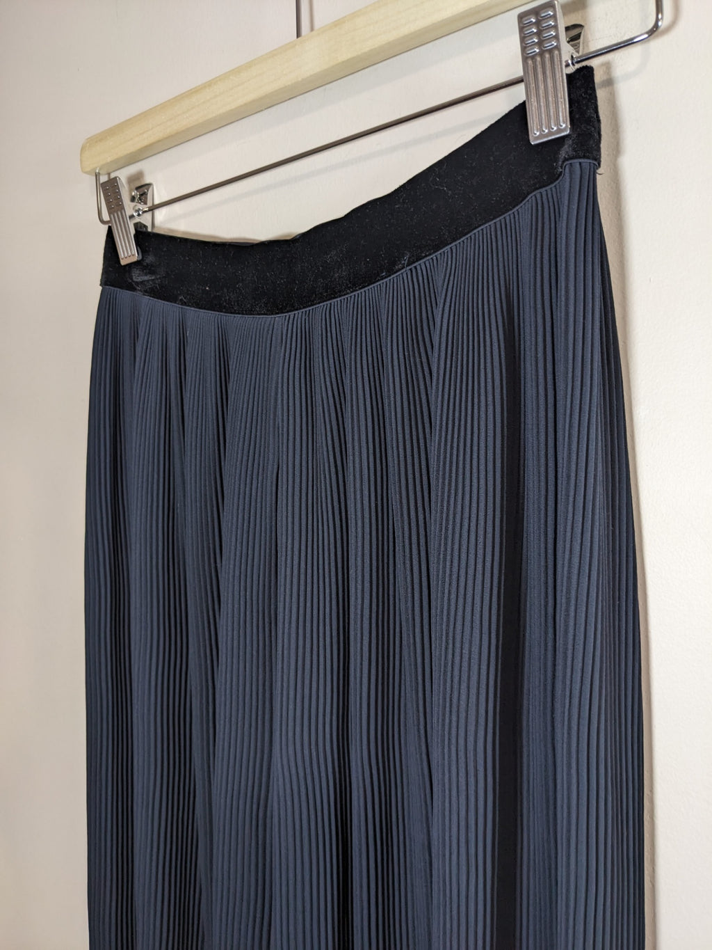 ZARA BASIC Wide Leg Navy Pants - S
