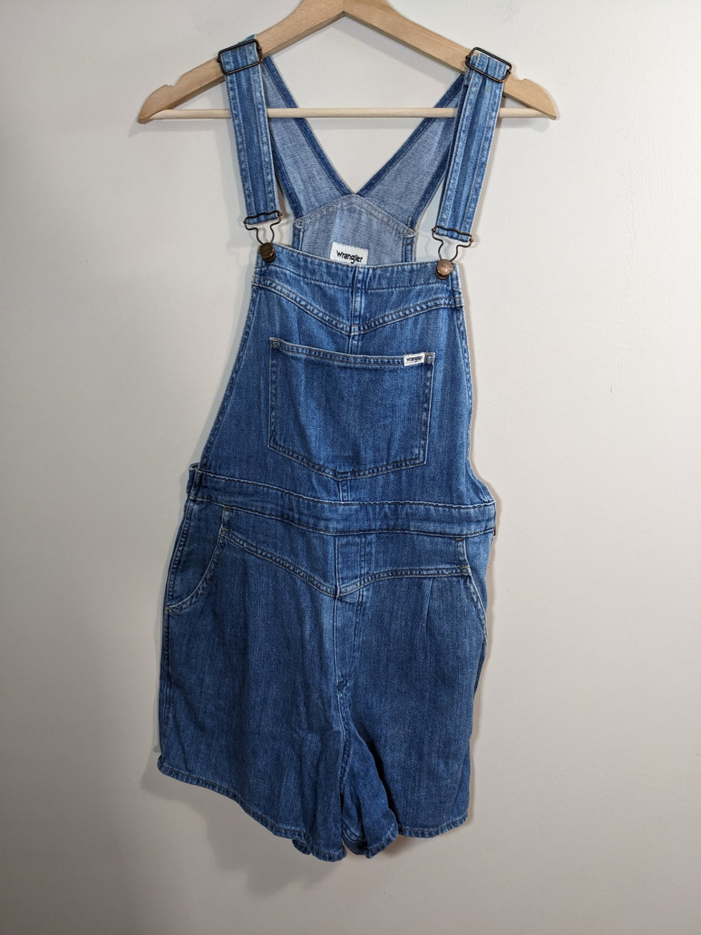 Wrangler Denim Short Overalls - M