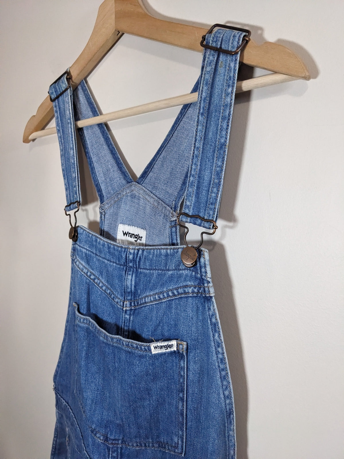 Wrangler Denim Short Overalls - M
