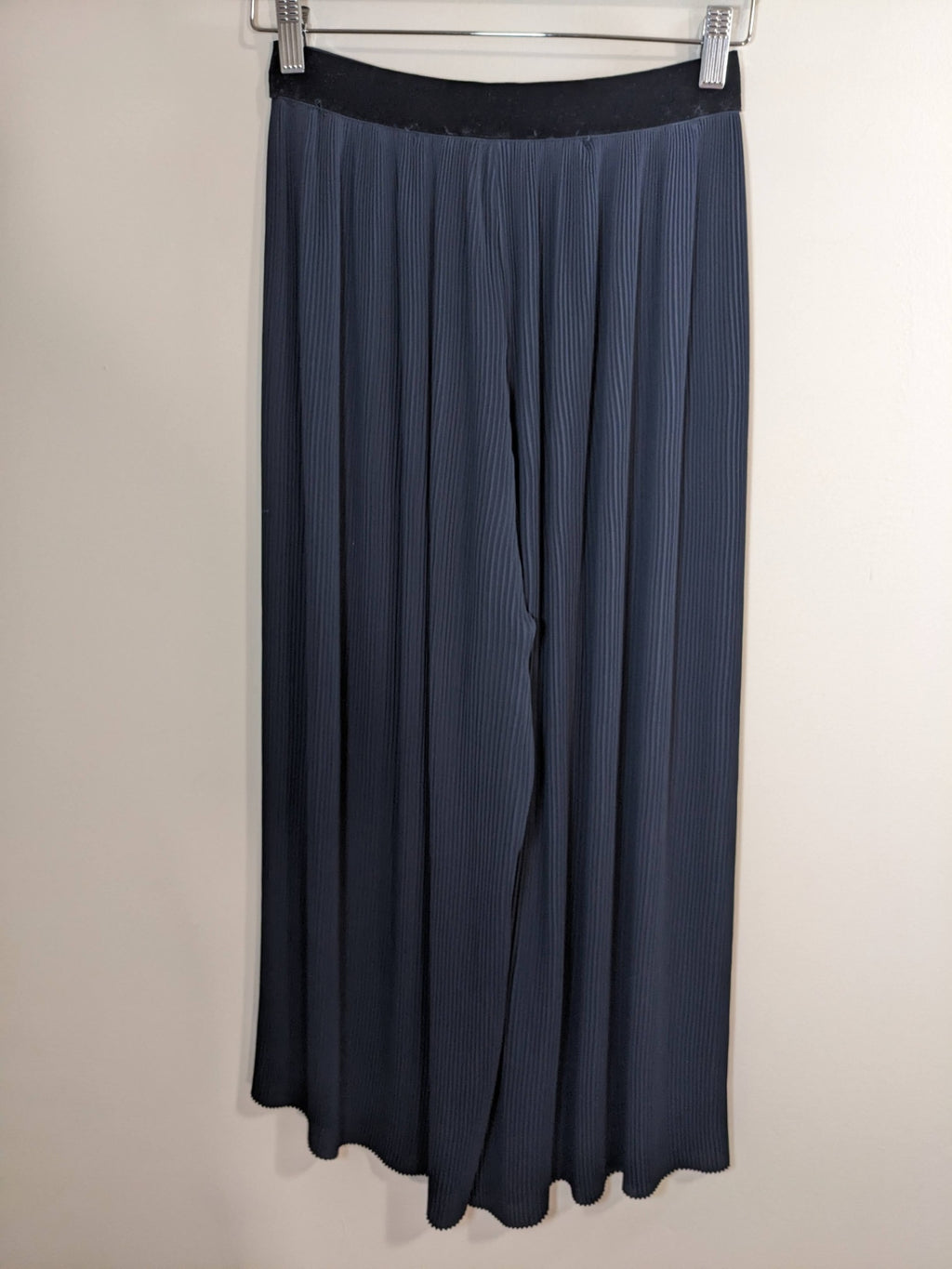 ZARA BASIC Wide Leg Navy Pants - S
