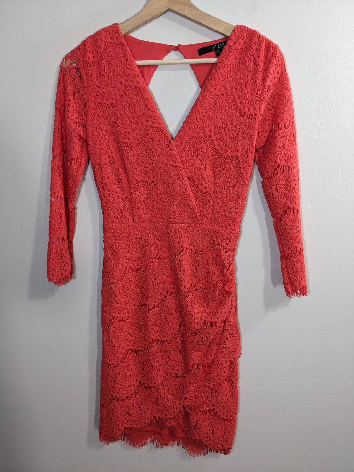 GUESS Red Lace Dress - XS