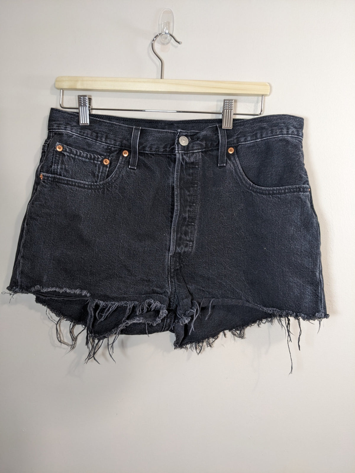 Levi's 501 Black Jean Shorts -  W32