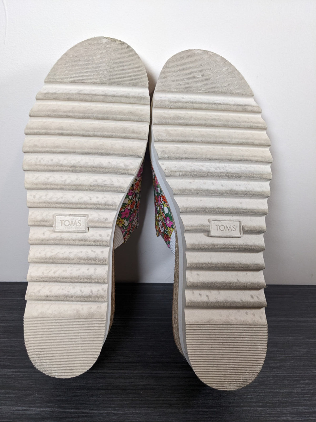 TOMS Floral Wedge Sandals- sz 10