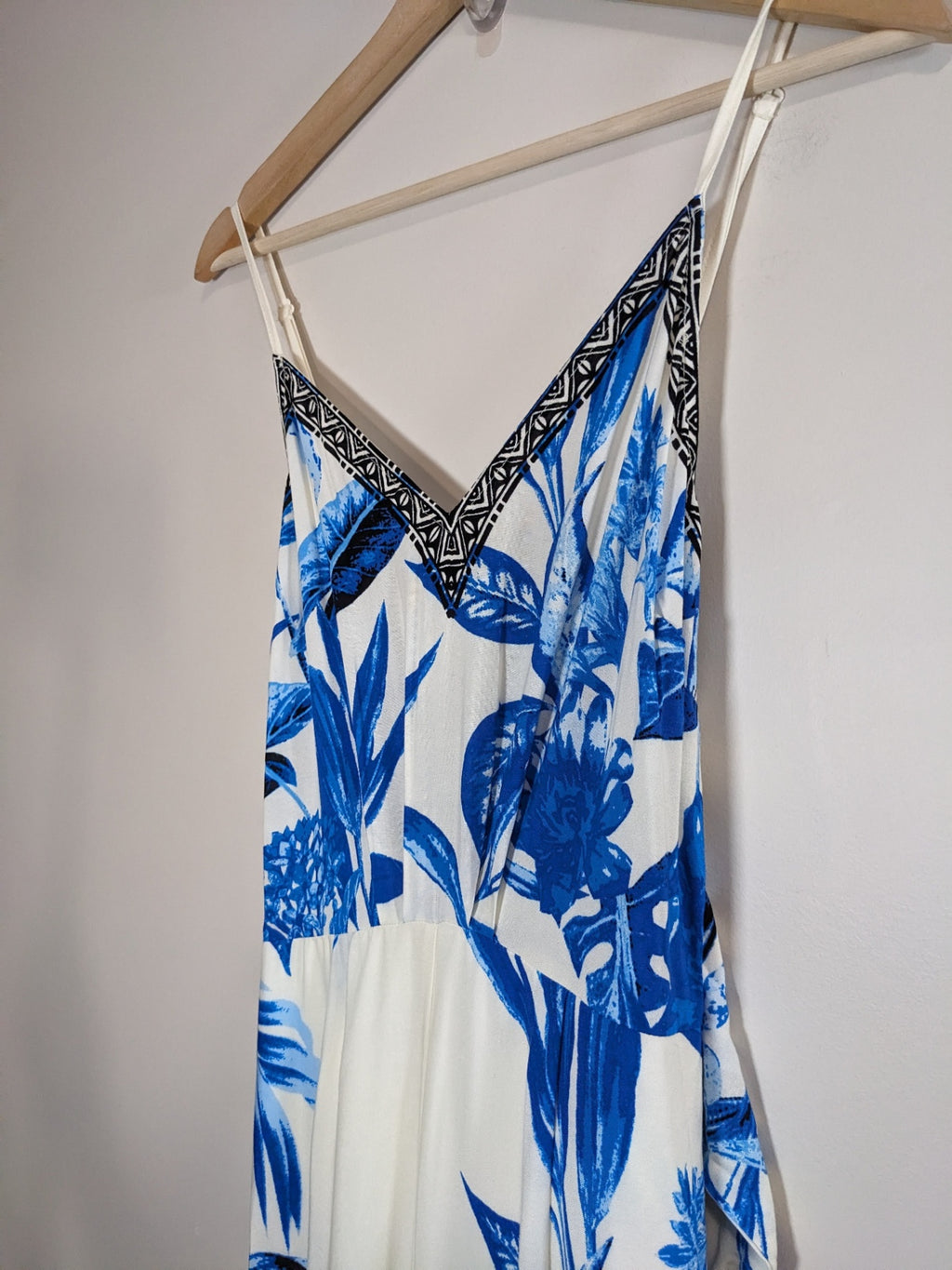 Freemarket White Floral Jumpsuit- M