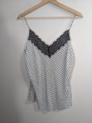 Massimo Dutti White Design Tank - sz 6