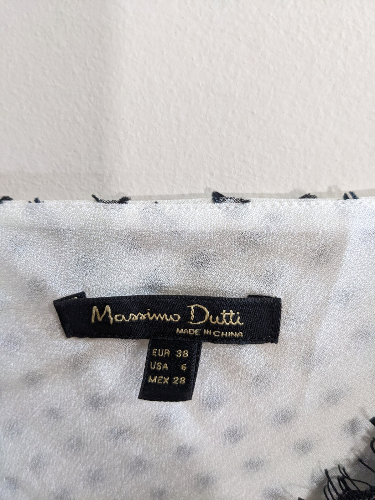 Massimo Dutti White Design Tank - sz 6