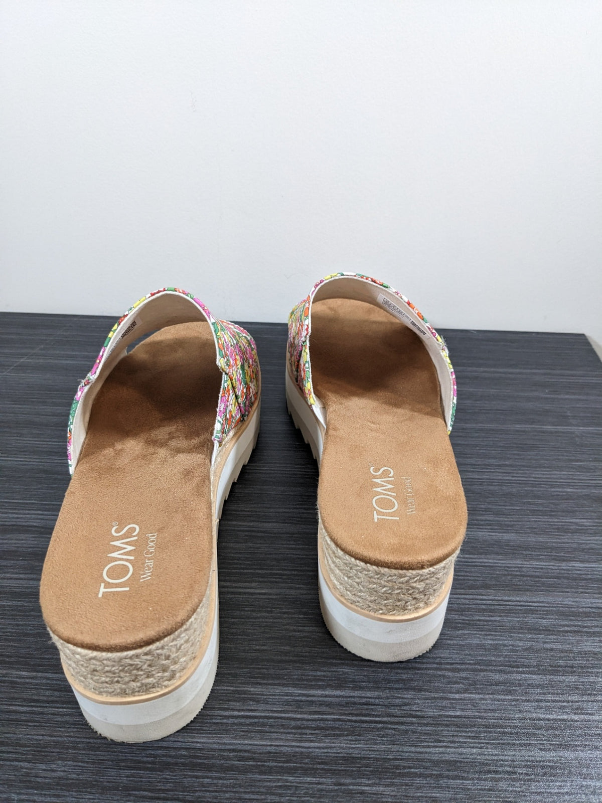 TOMS Floral Wedge Sandals- sz 10