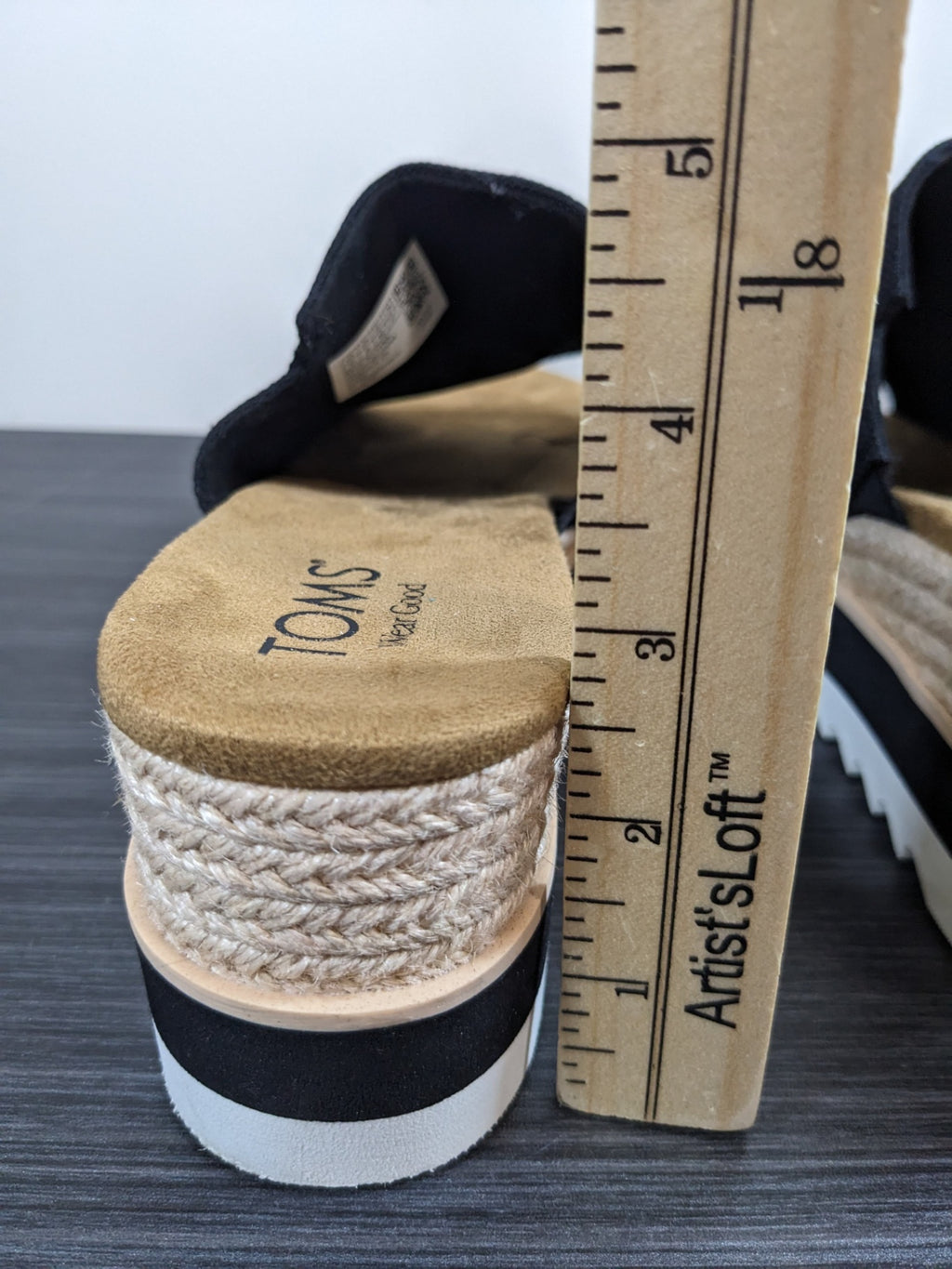 TOMS Black Wedge Sandals - sz 10