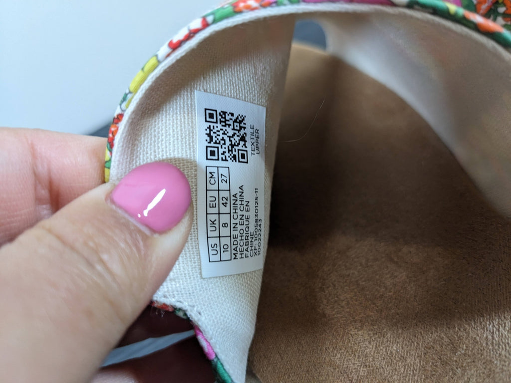 TOMS Floral Wedge Sandals- sz 10