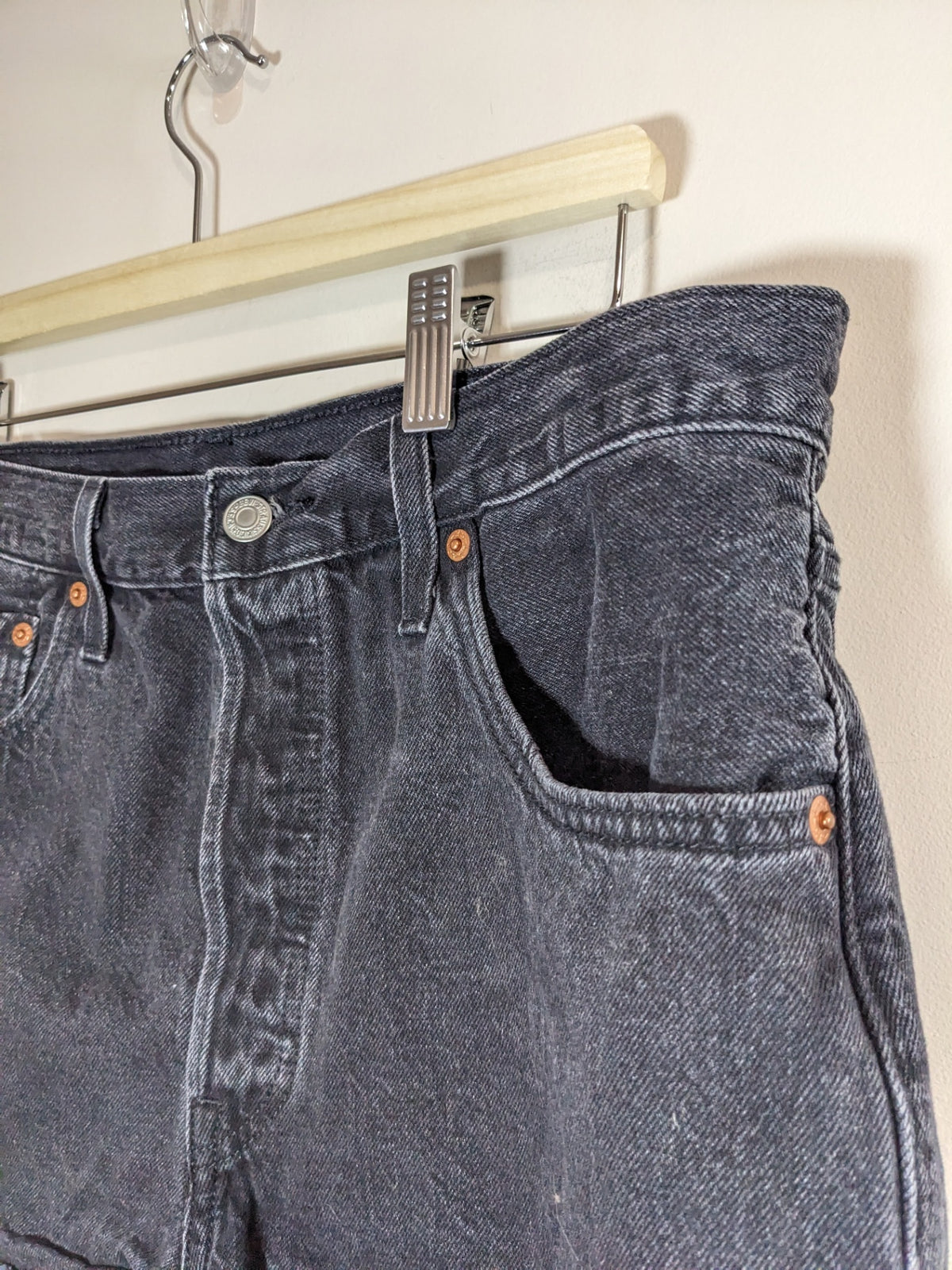 Levi's 501 Black Jean Shorts -  W32