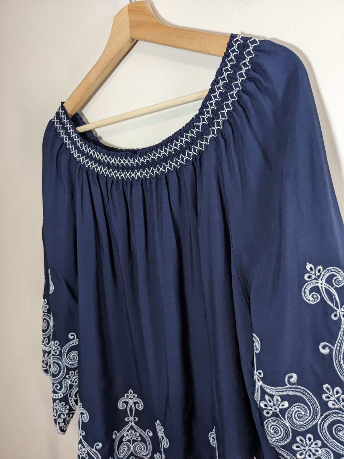 Papillon Navy Blouse- 2XL