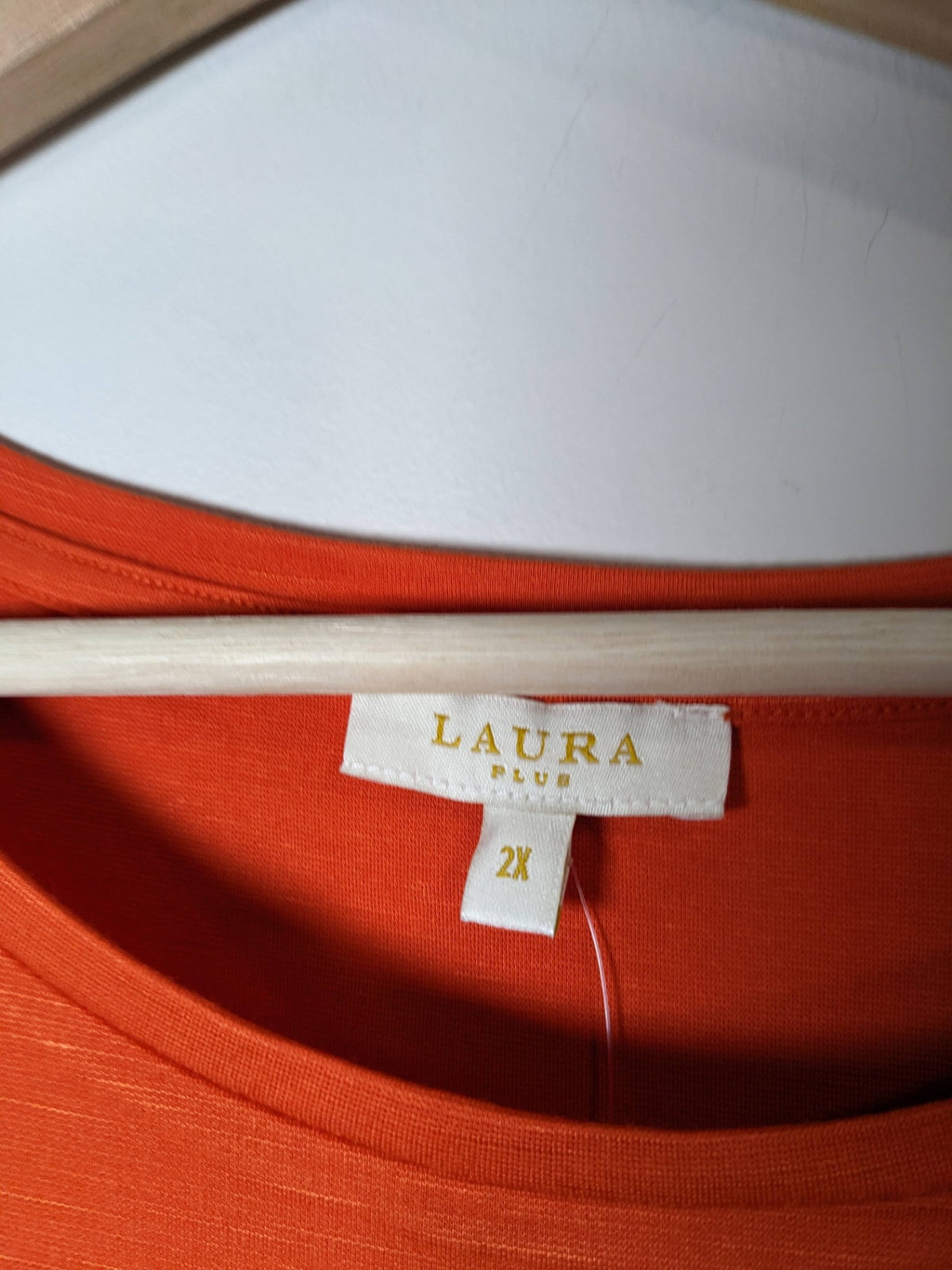 NWT LAURA PLUS Orange Tie T-Shirt - 2X