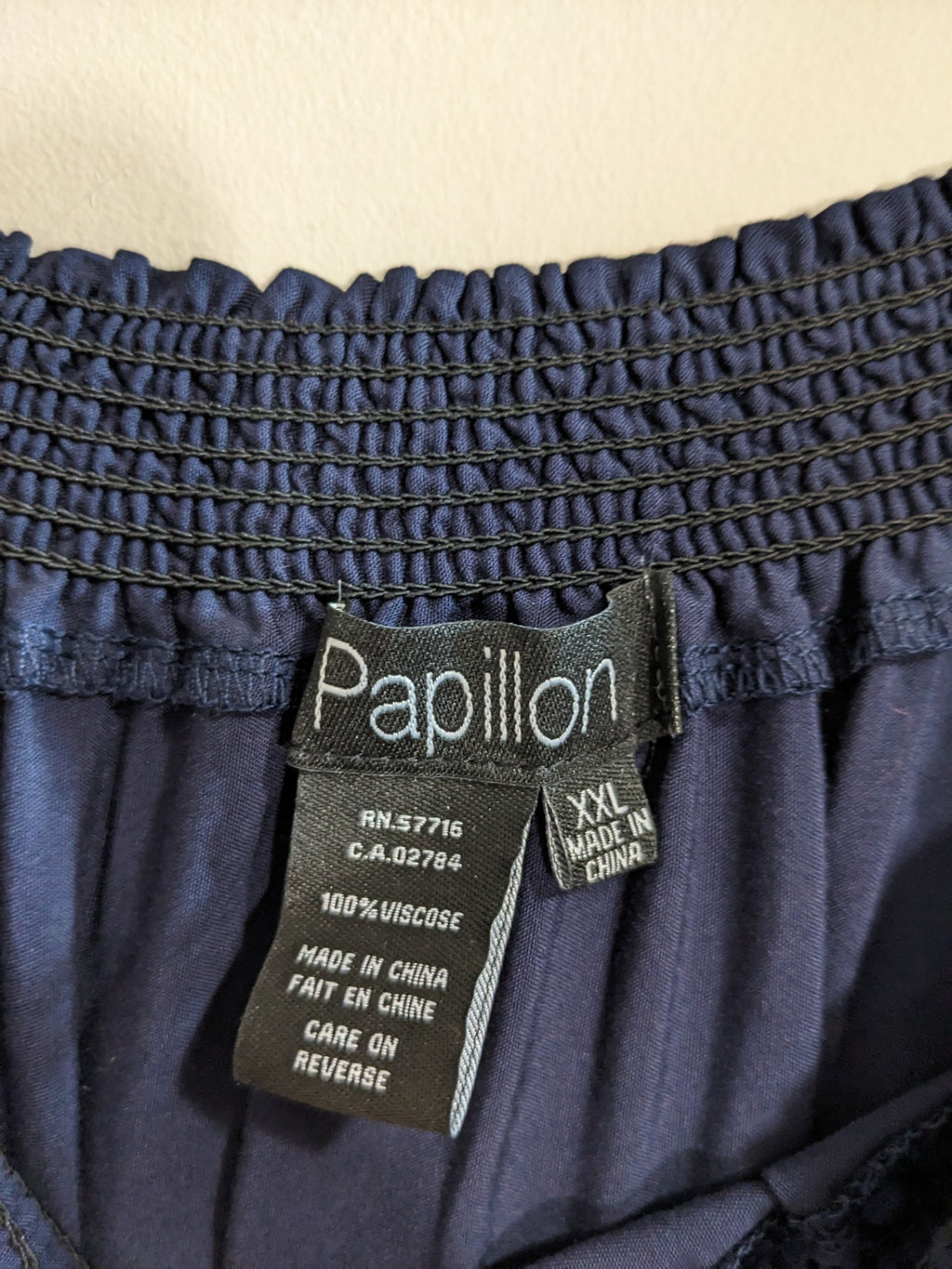 Papillon Navy Blouse- 2XL
