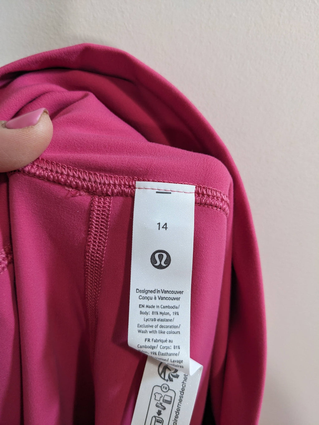 Lululemon Pink Capri Leggings - sz 14