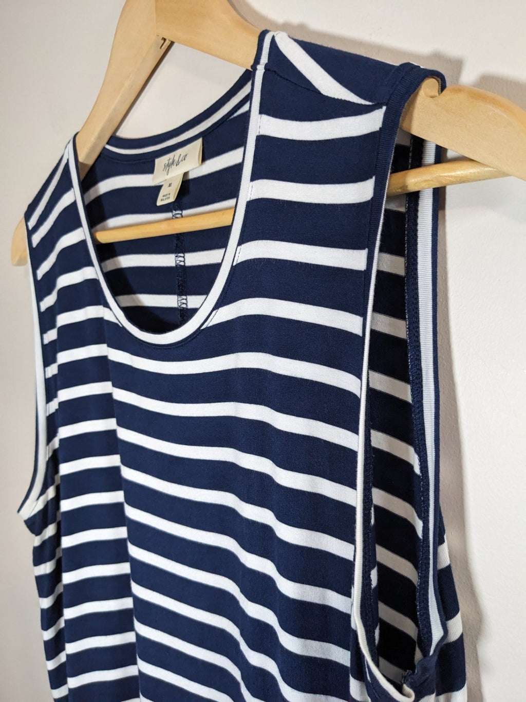 style & co striped sleevless dress - XL