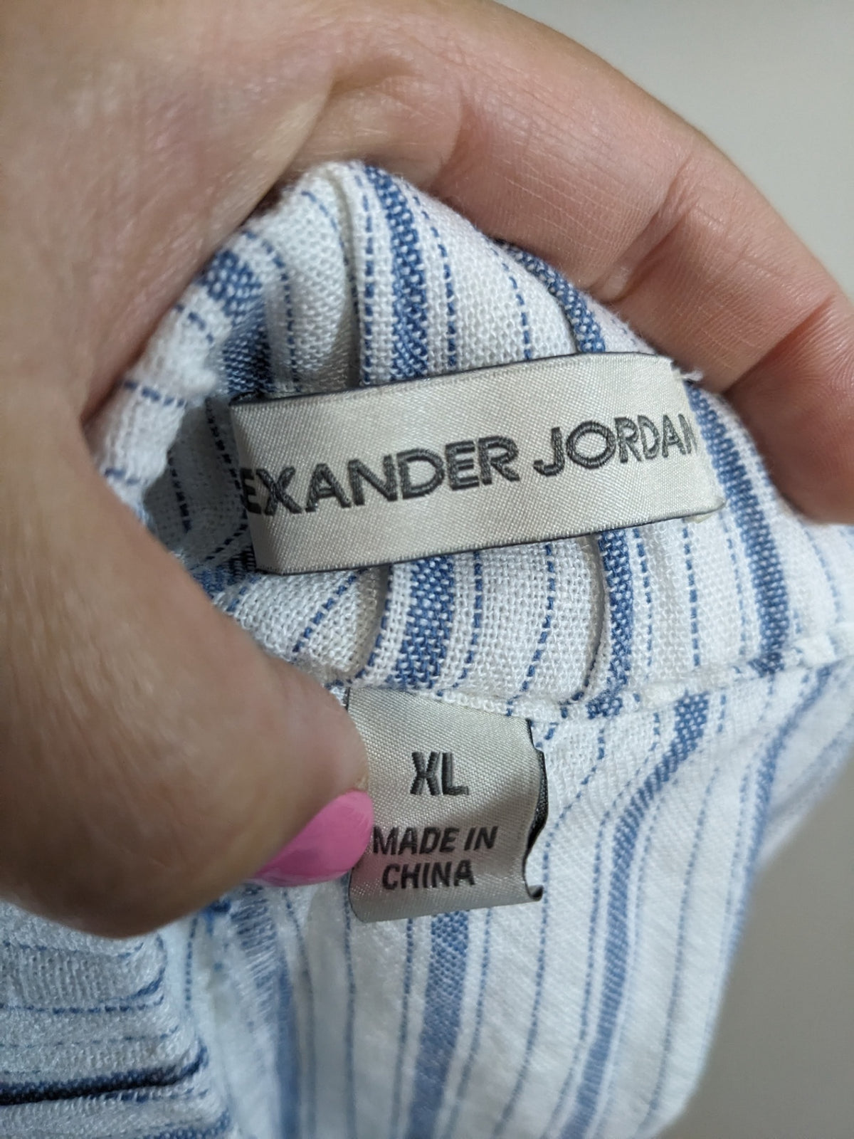 Alexander Jordan Striped Linen Pants - XL
