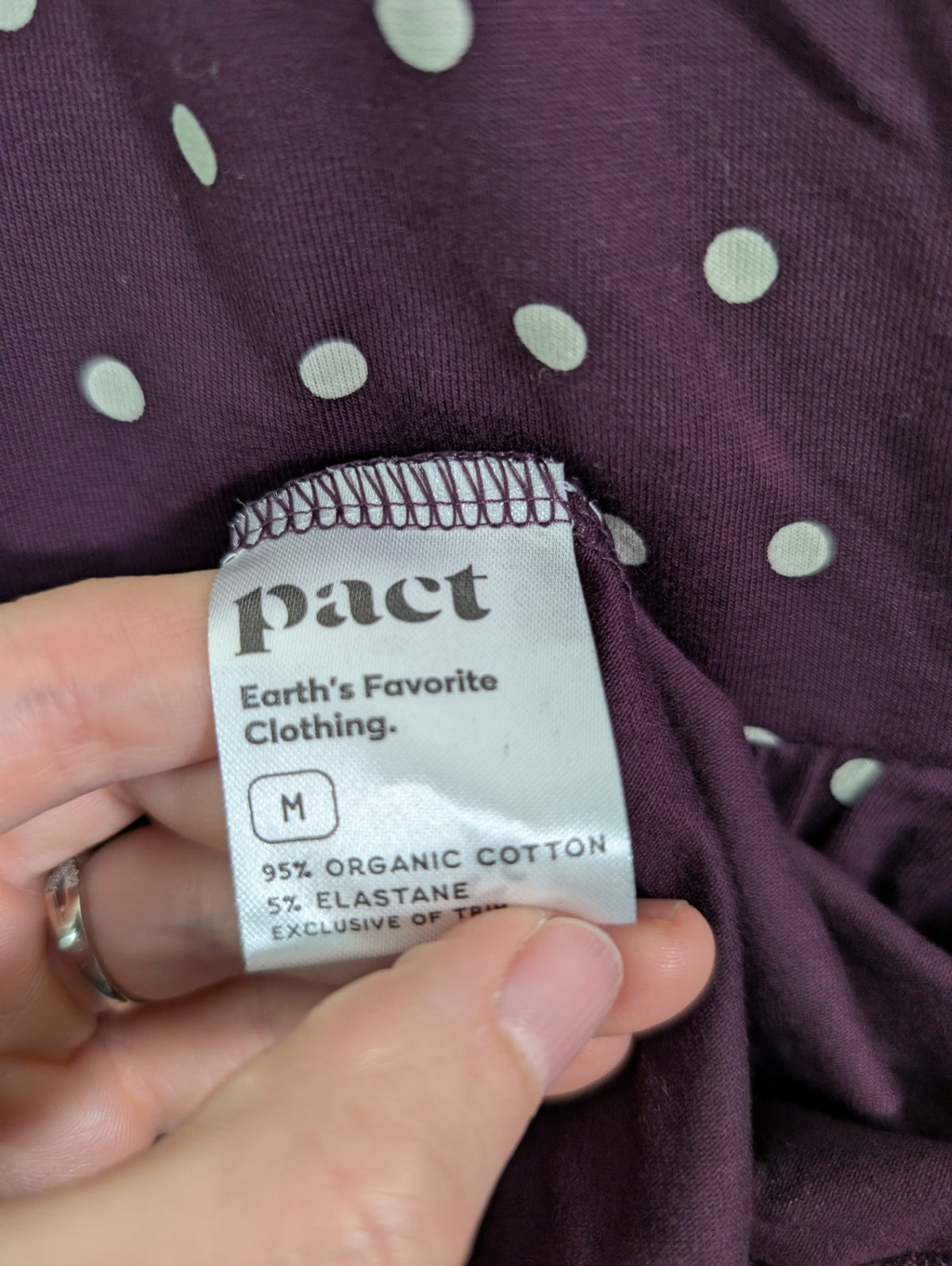 pact polka-dot organic cotton dress - M