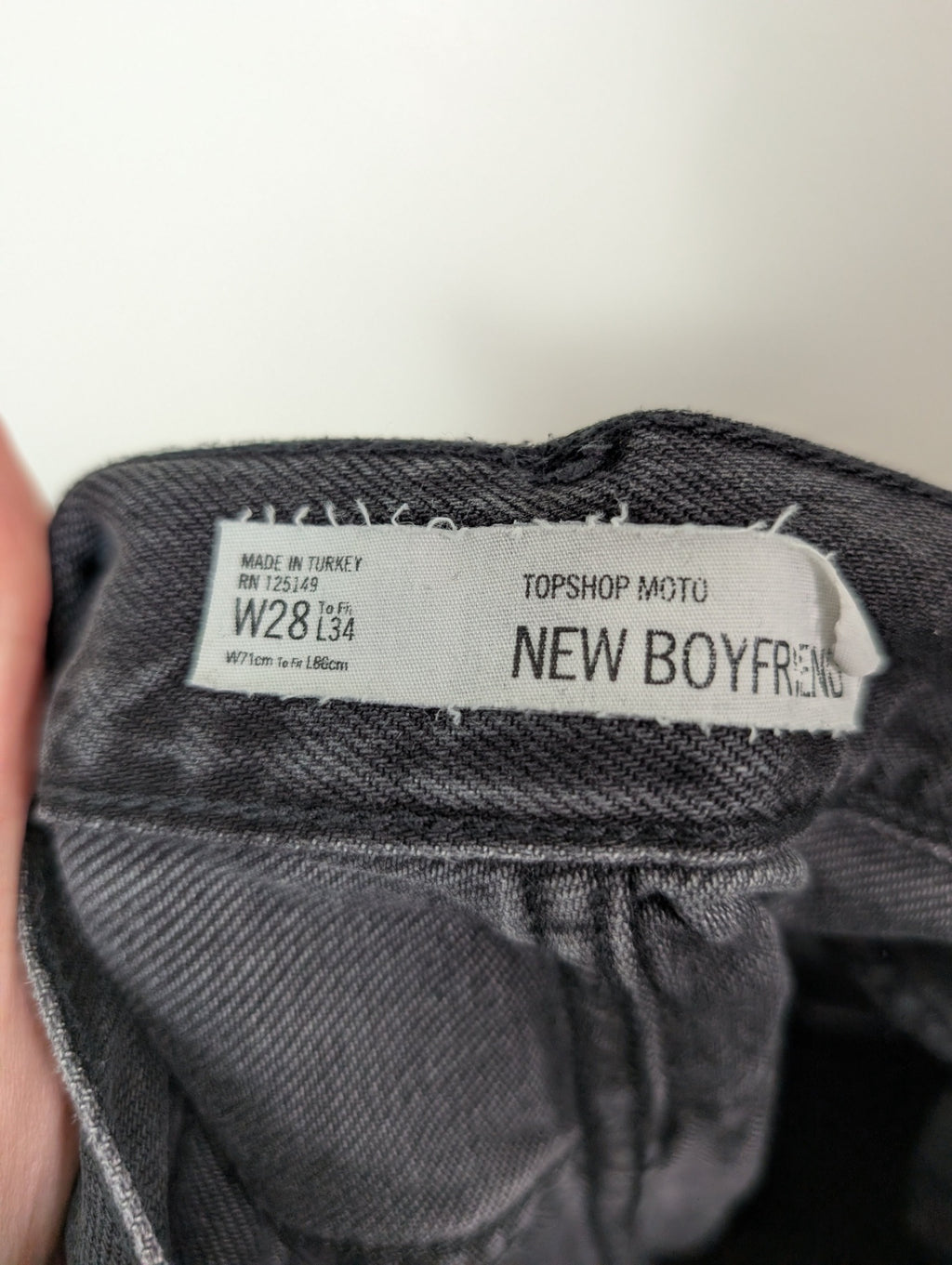 Topshop new boyfriend black jeans- 28