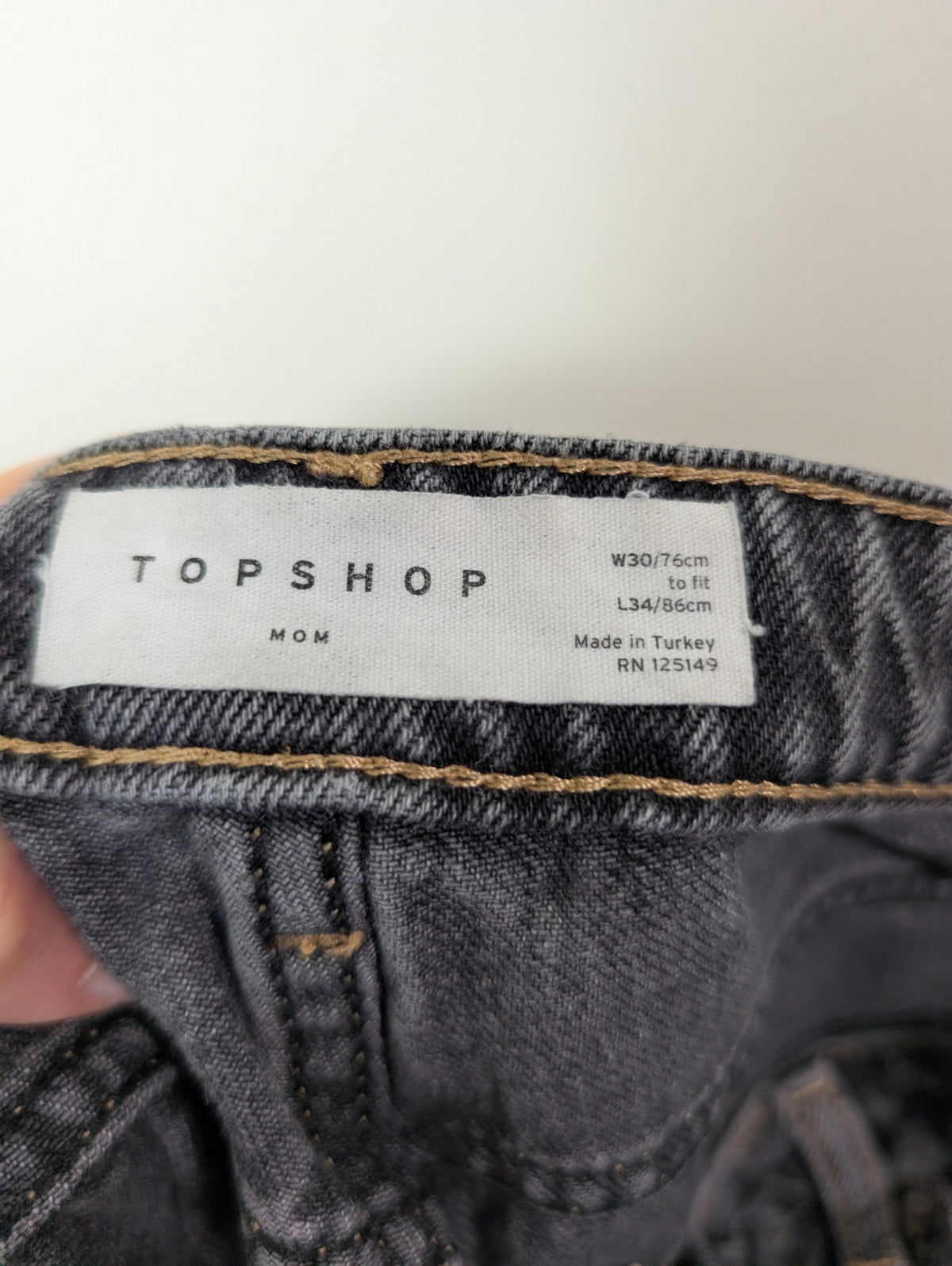 Topshop black mom jean - 30