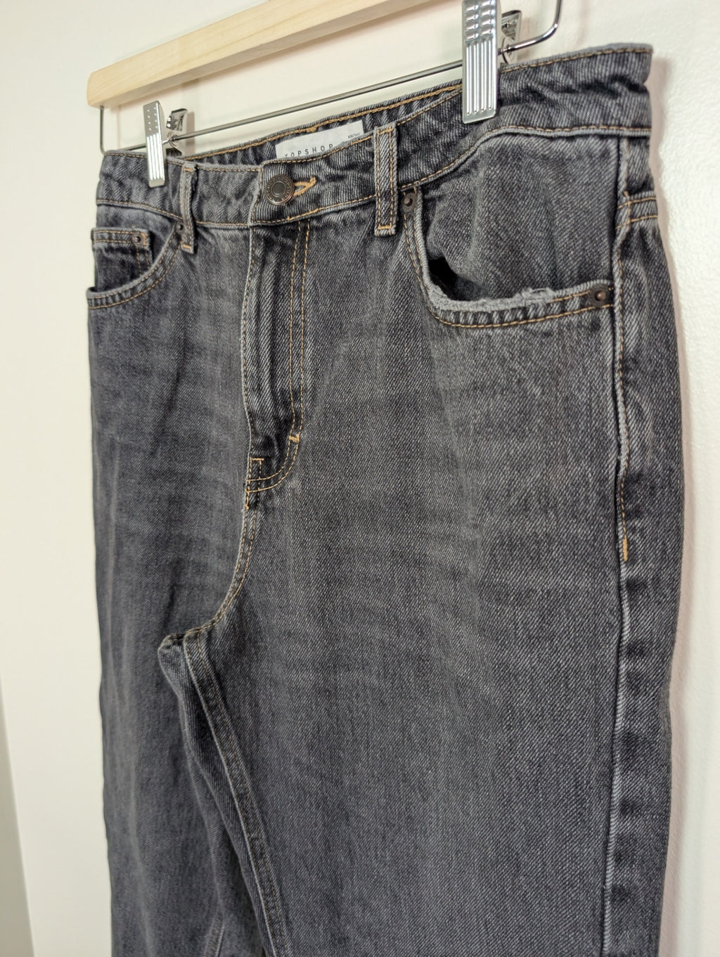 Topshop black mom jean - 30