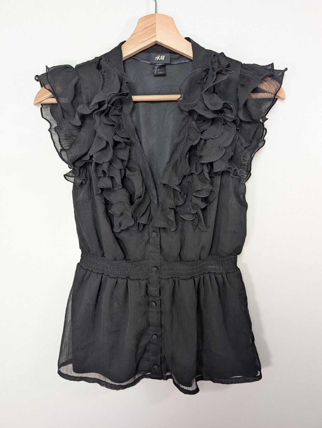 H&M black blouse - 4