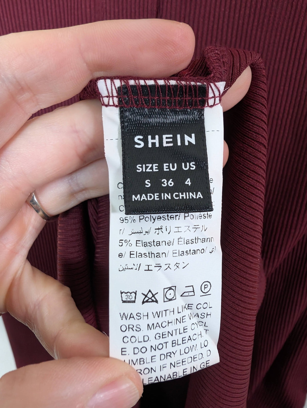 Shein burgundy dress - S