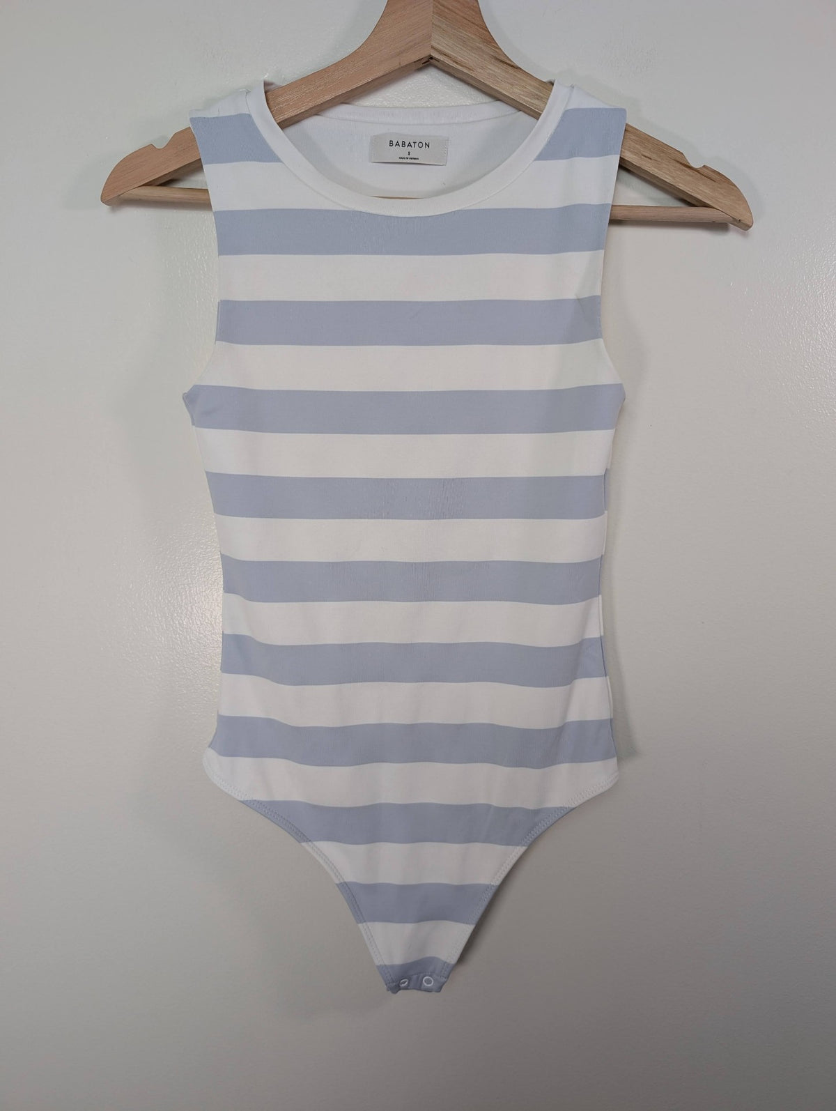 Babaton striped bodysuit- S