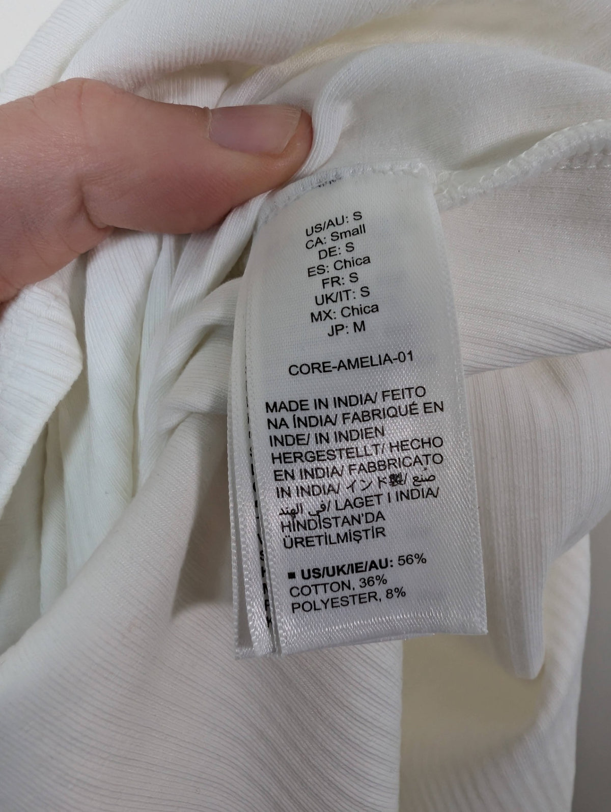 NWT The Drop white ribbed dress - S
