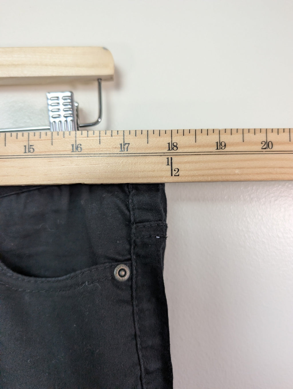 Warehouse One black mid rise skinny - 36 short