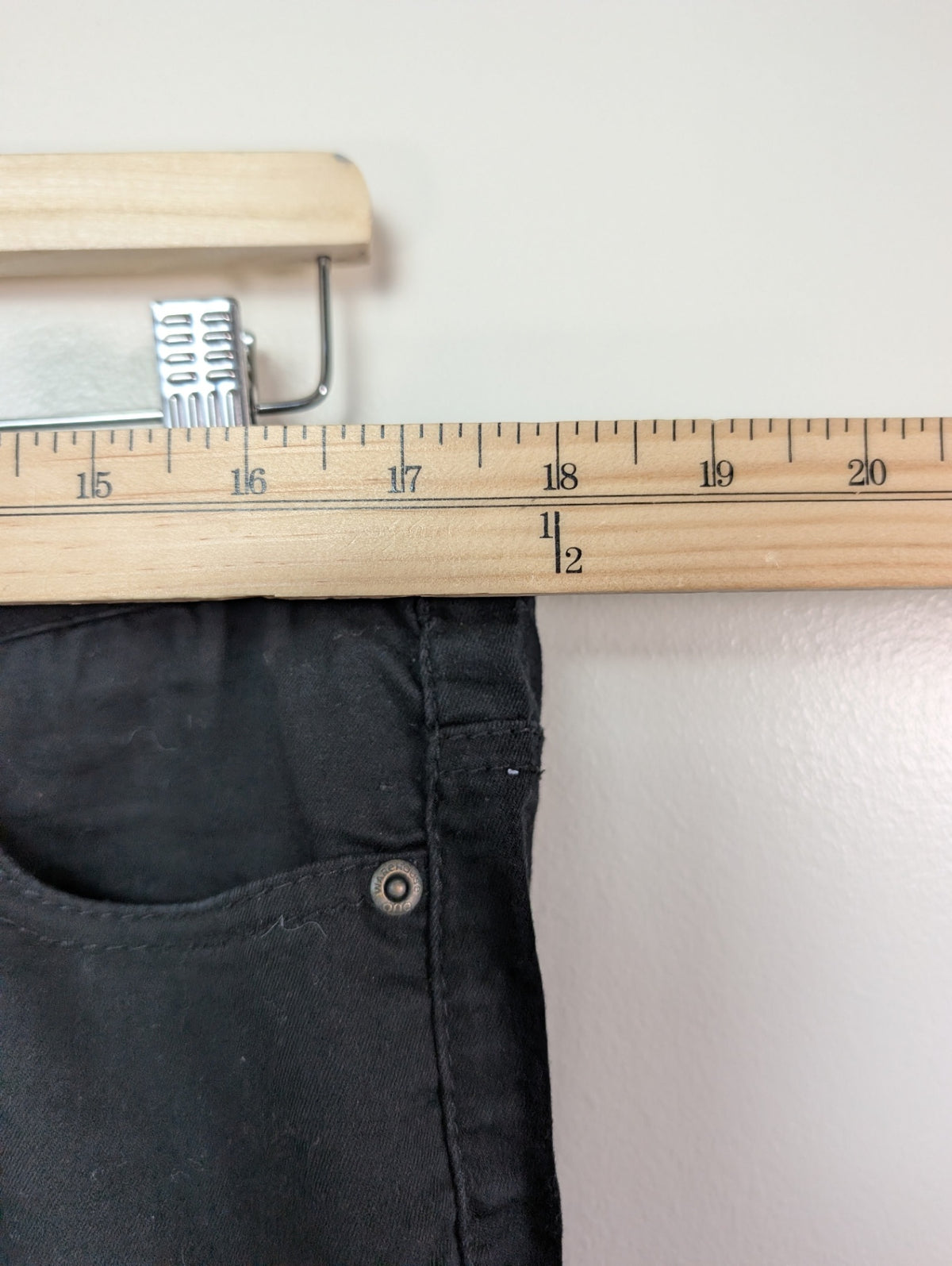 Warehouse One black mid rise skinny - 36 short