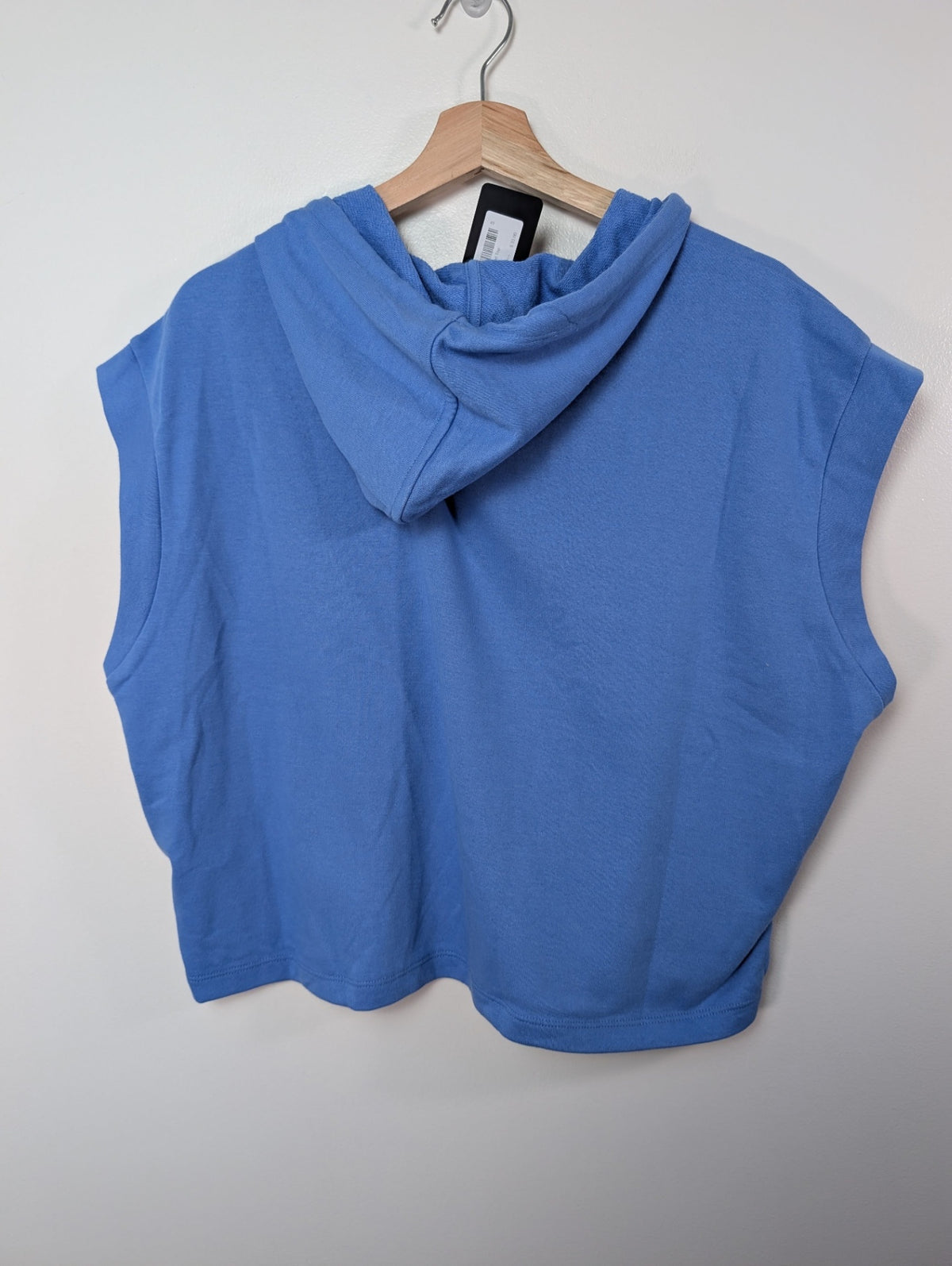 NWT ONLY blue hooded top - L
