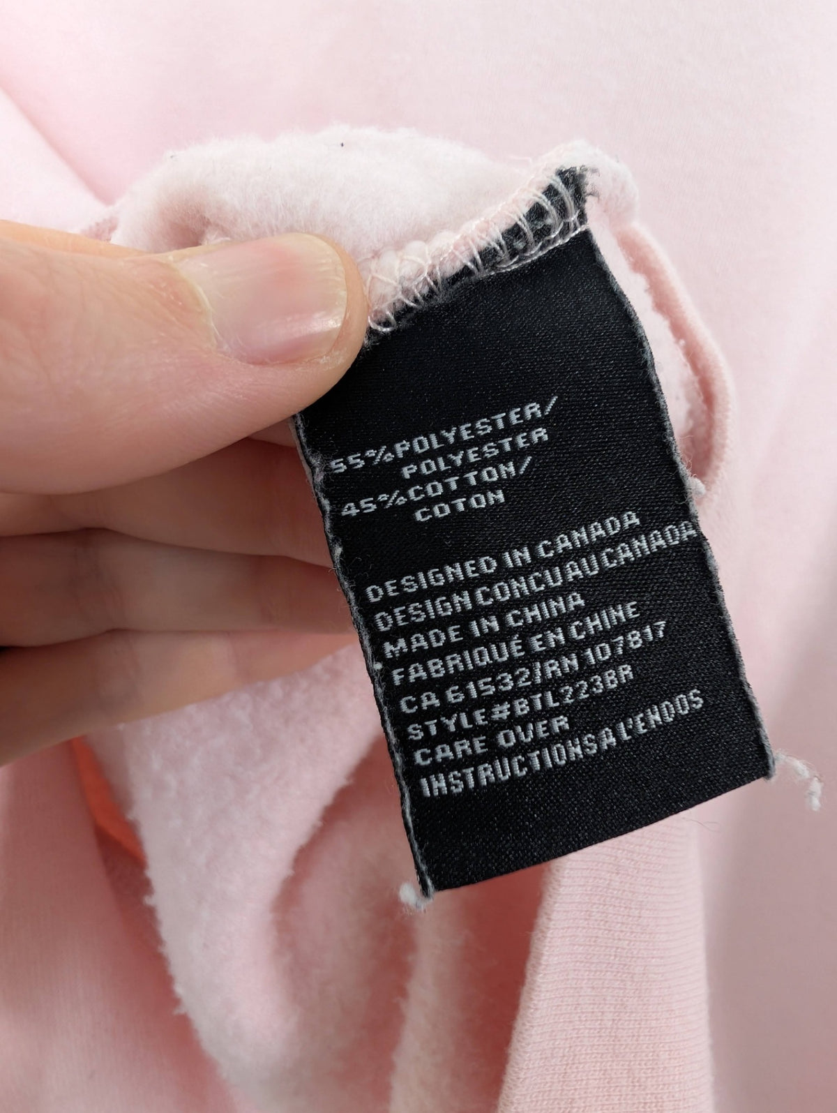 Brunette the Label pink crewneck- L