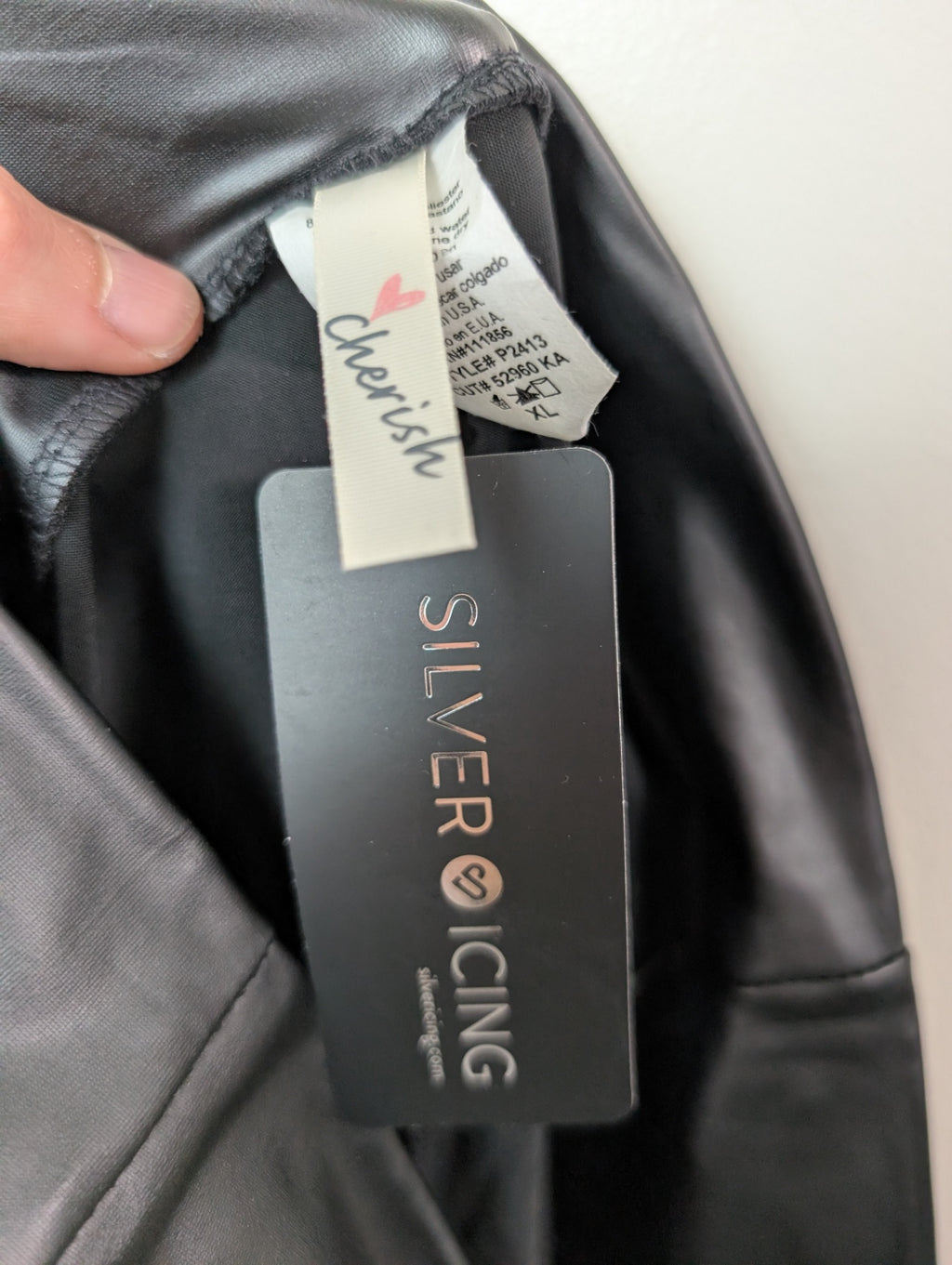 NWT Silver Icing pleather leggings - XL