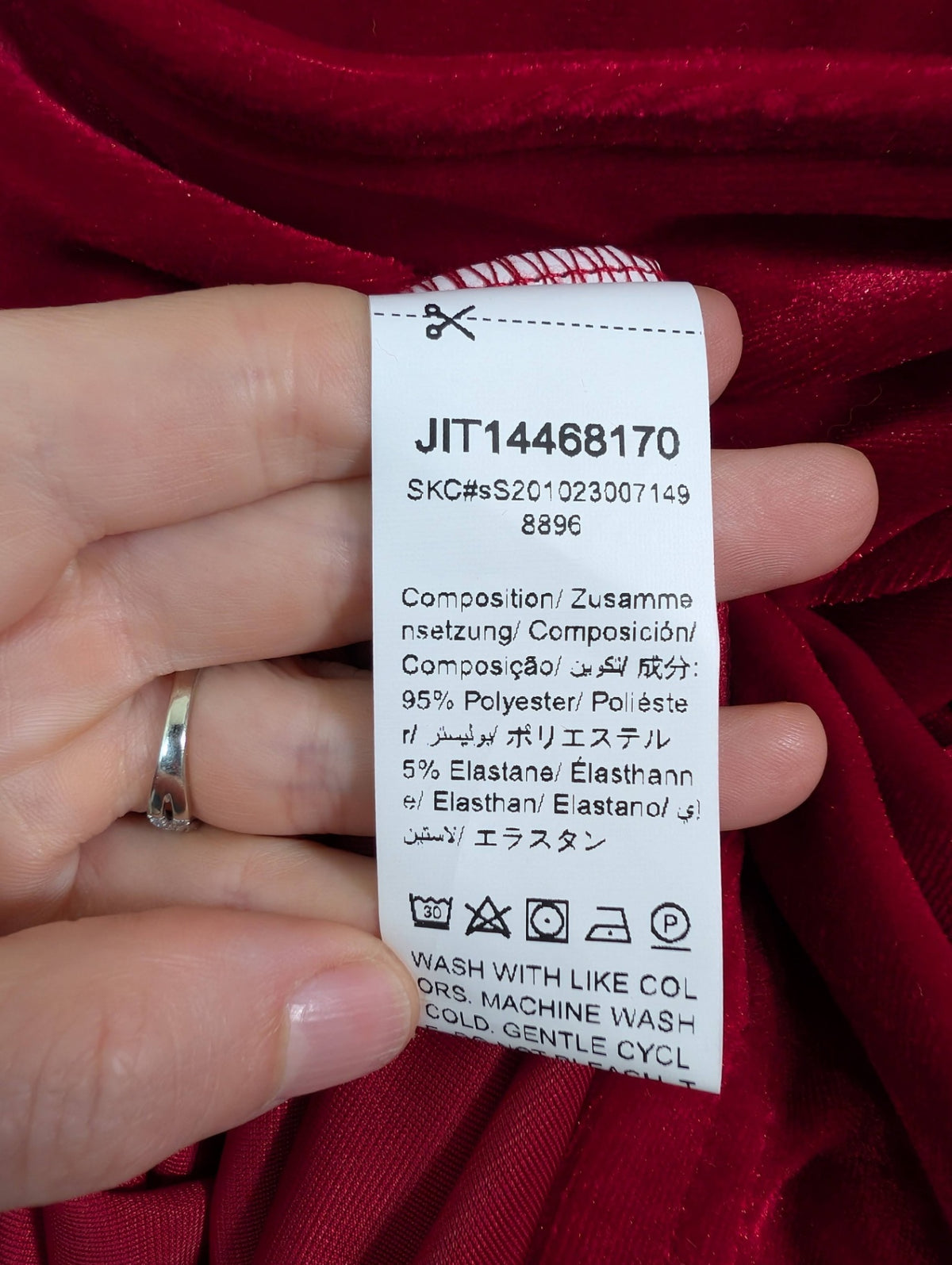 NWT SHEIN red velvet dress - L