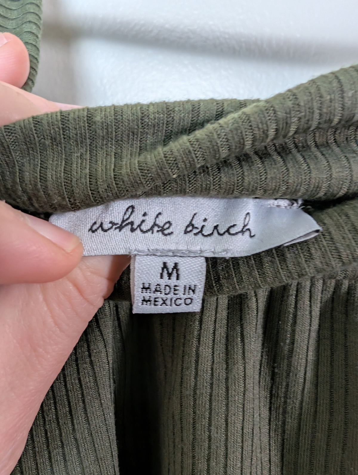 White Birch green blouse - M